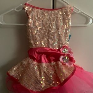 Peach/pink child ballet costume